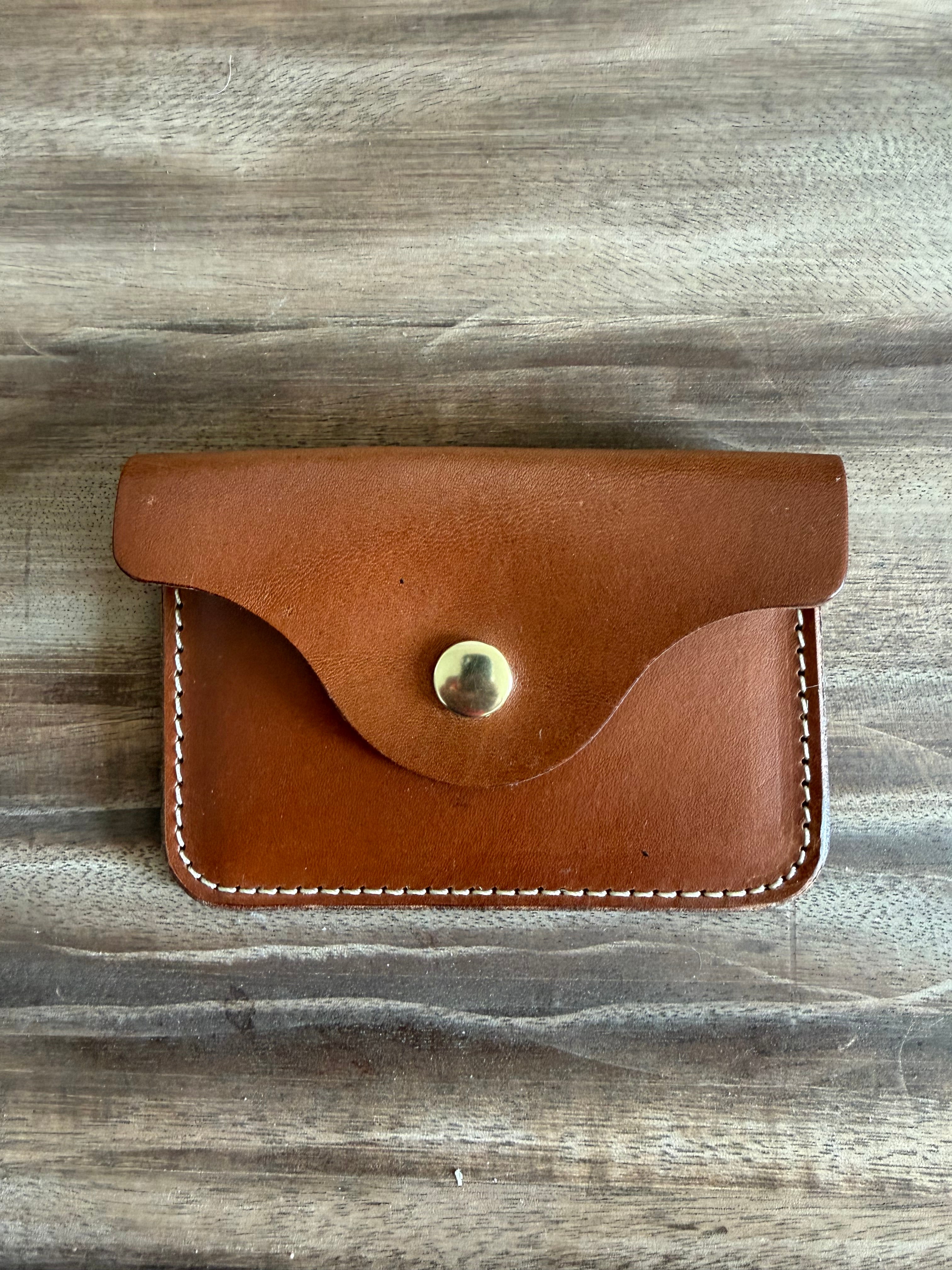 Brown Leather Snap Wallet