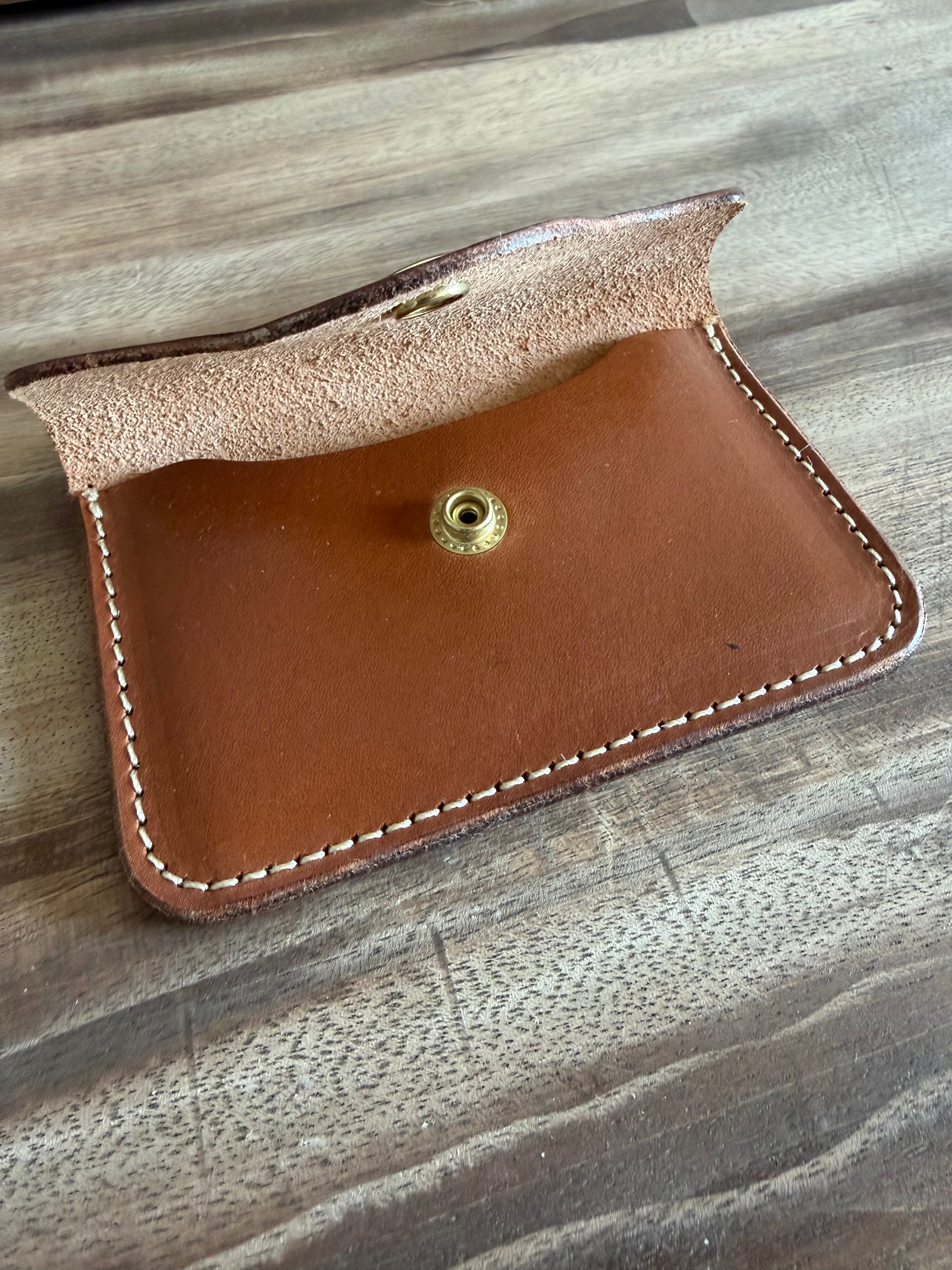 Brown Leather Snap Wallet