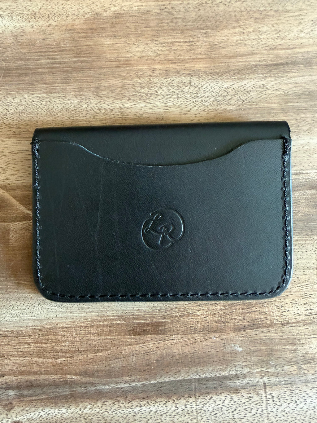 Black Leather Snap Wallet